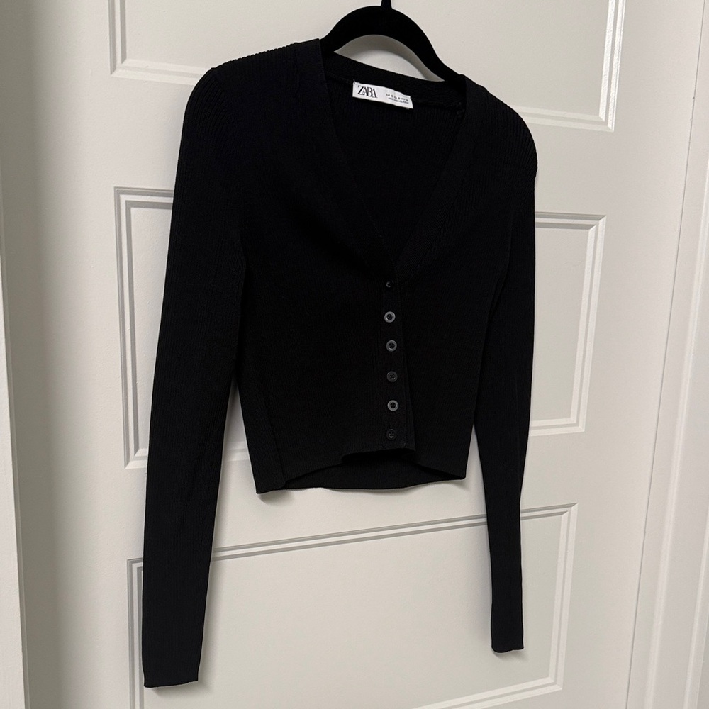 Zara Women's Black Cardigan Sweater